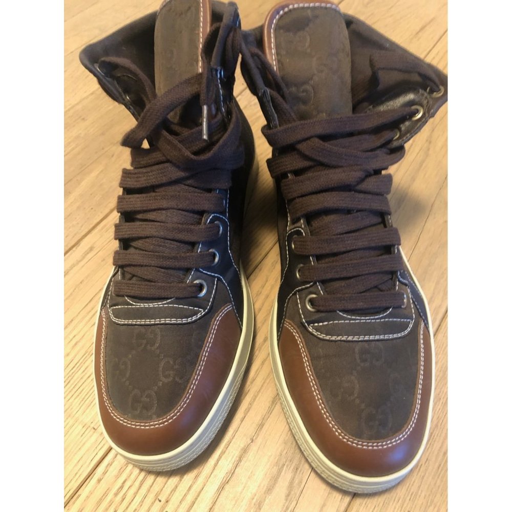Gucci Dark Brown High Top Sneaker